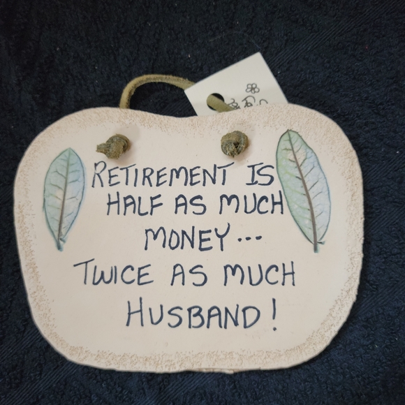 Set of 2 Small Unglazed Cermic Wall Plaques with Sayings by Babs NEW - Picture 4 of 6